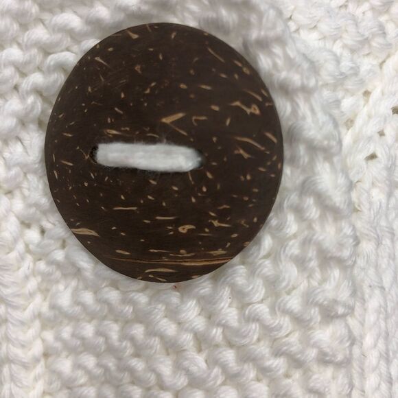 Pure Knit Chunky Boxy Hand Knit Cardigan Chunky Buttons Size Medium Large - Picture 3 of 8